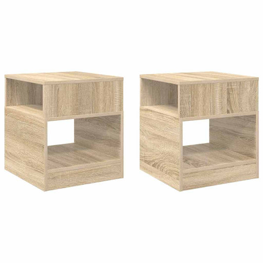 Avlastningsbord 2 pcs Sonoma eik 40,5 x 40 x 45 cm