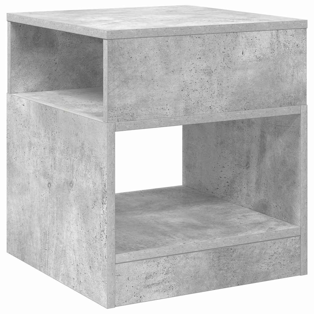 Avlastningsbord 2 pcs Betonggrå 40,5 x 40 x 45 cm