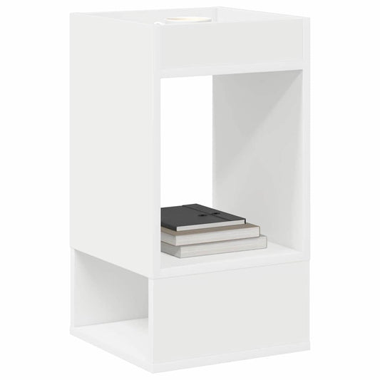 Avlastningsbord 2 pcs Hvit 30 x 30 x 56 cm Konstruert tre