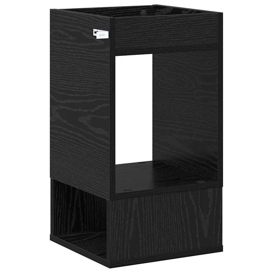 Avlastningsbord 2 pcs Svart Eik 30 x 30 x 56 cm Konstruert tre