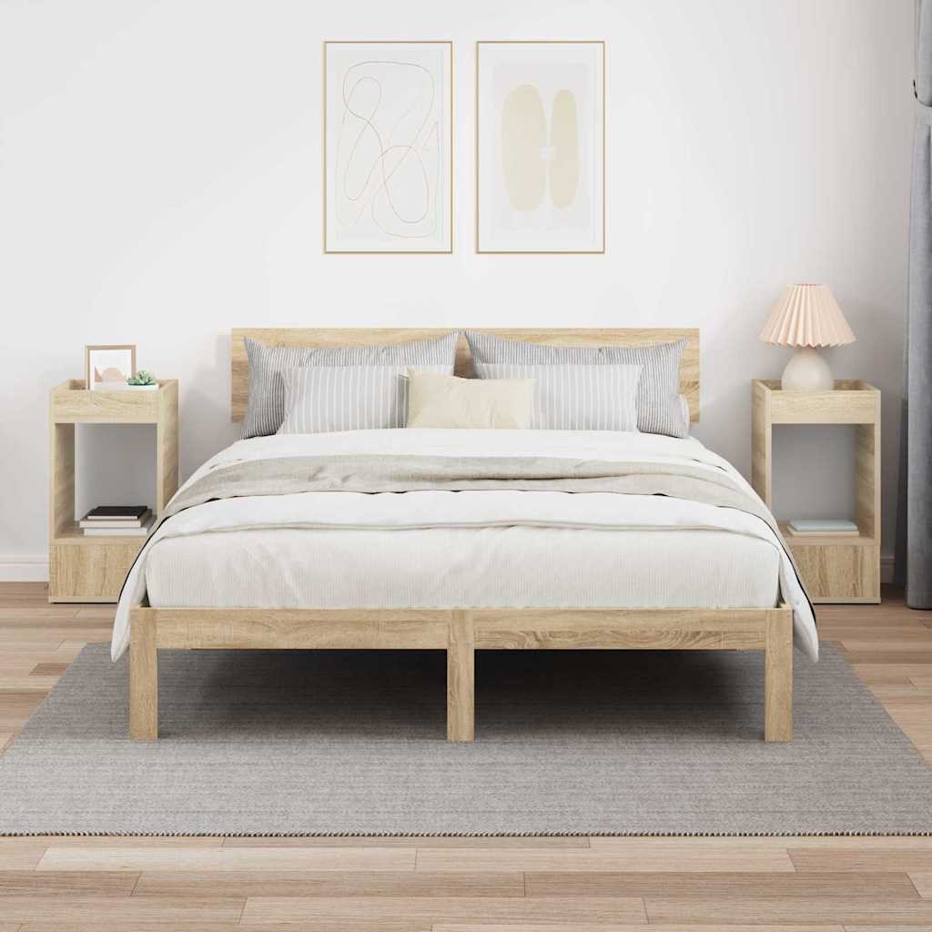 Avlastningsbord 2 pcs Sonoma eik 30 x 30 x 56 cm Konstruert tre