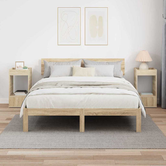 Avlastningsbord 2 pcs Sonoma eik 30 x 30 x 56 cm Konstruert tre
