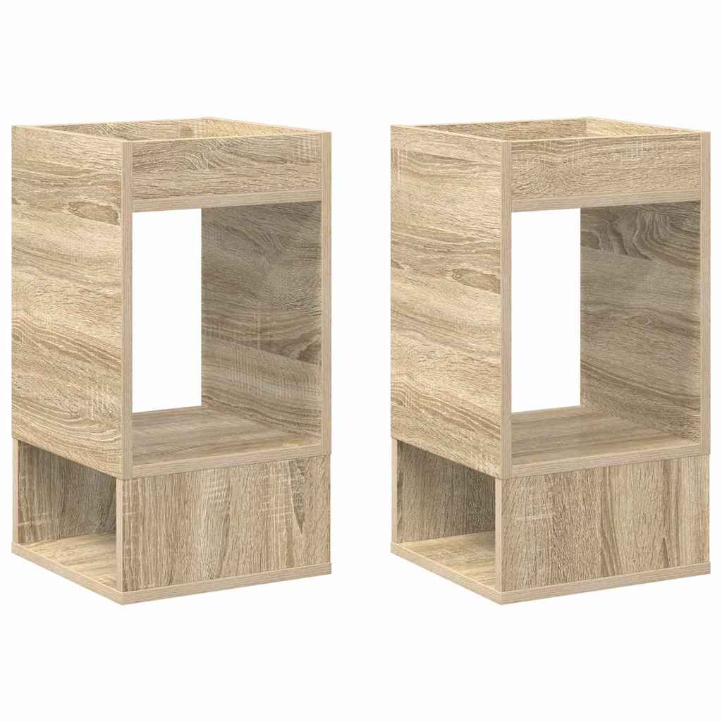 Avlastningsbord 2 pcs Sonoma eik 30 x 30 x 56 cm Konstruert tre