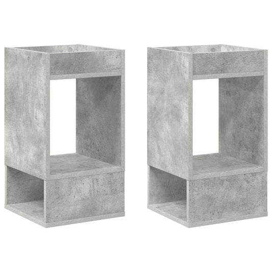 Avlastningsbord 2 pcs Betonggrå 30 x 30 x 56 cm Konstruert tre