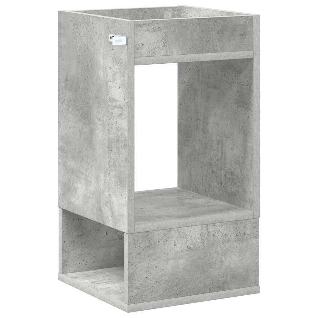 Avlastningsbord 2 pcs Betonggrå 30 x 30 x 56 cm Konstruert tre