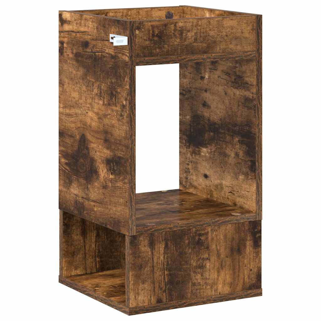 Avlastningsbord 2 pcs Røkt eik 30 x 30 x 56 cm Konstruert tre