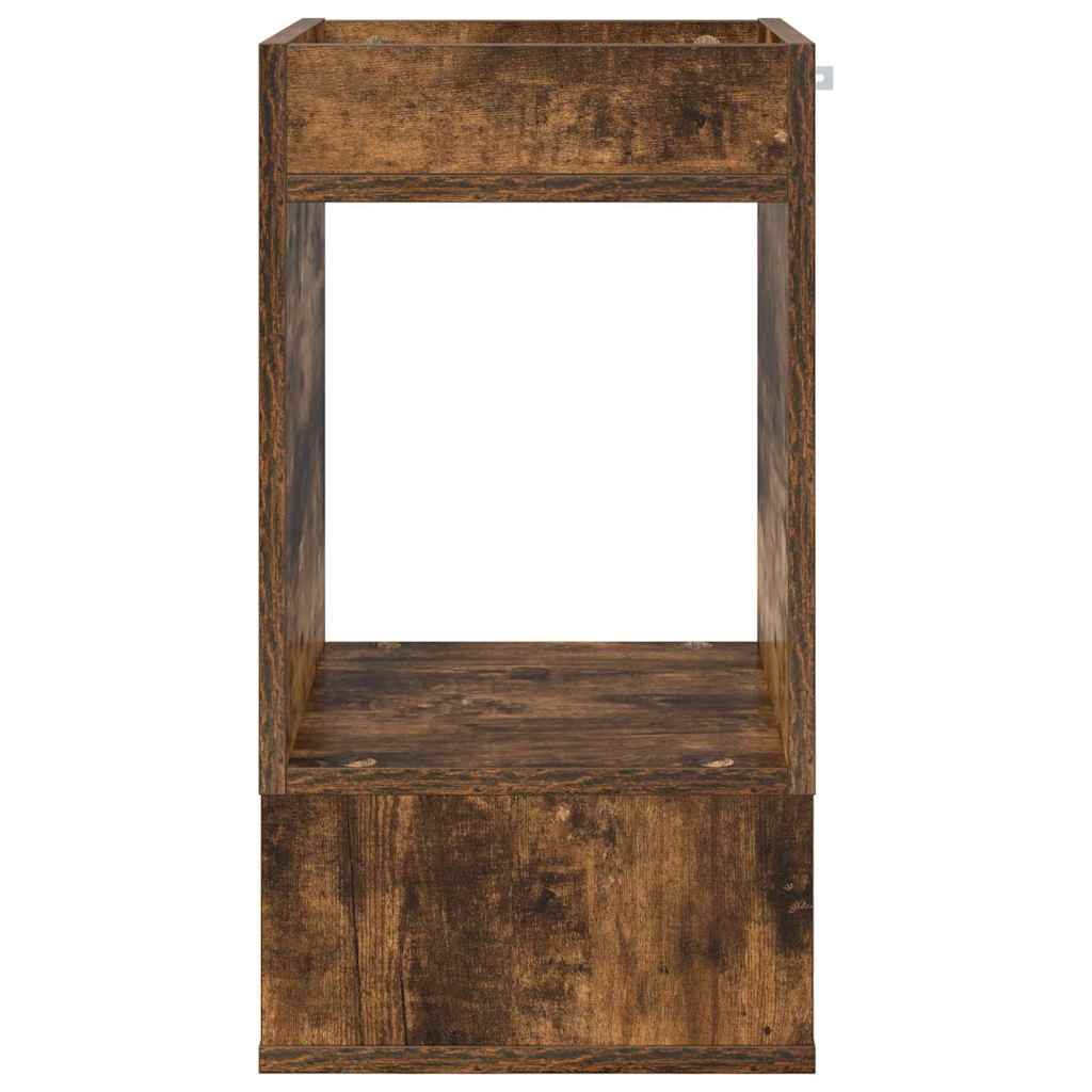 Avlastningsbord 2 pcs Røkt eik 30 x 30 x 56 cm Konstruert tre