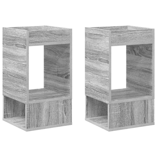 Avlastningsbord 2 pcs Grå Sonoma 30 x 30 x 56 cm Konstruert tre
