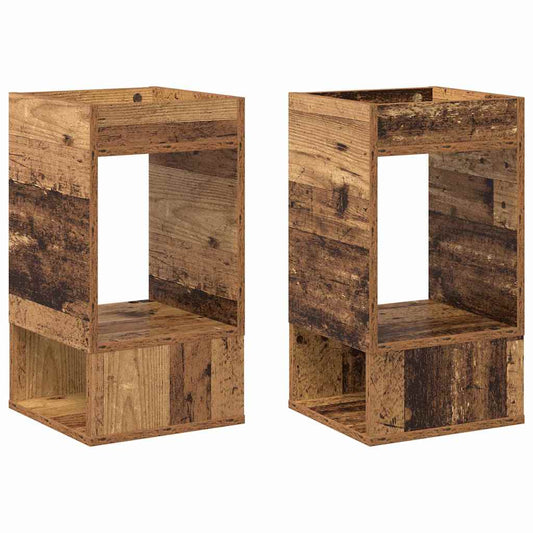 Avlastningsbord 2 pcs Gammelt tre 30 x 30 x 56 cm