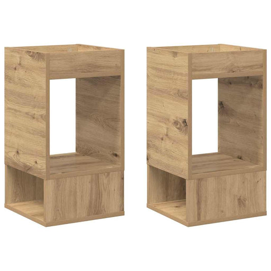 Avlastningsbord 2 pcs Artisan Eik 30 x 30 x 56 cm