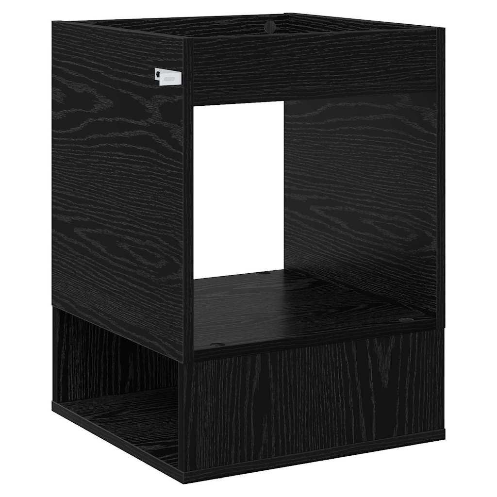 Avlastningsbord 2 pcs Svart Eik 40 x 40 x 56 cm Konstruert tre