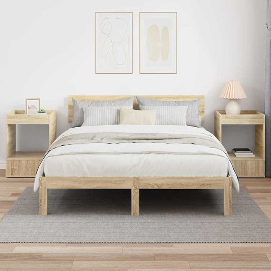 Avlastningsbord 2 pcs Sonoma eik 40 x 40 x 56 cm Konstruert tre