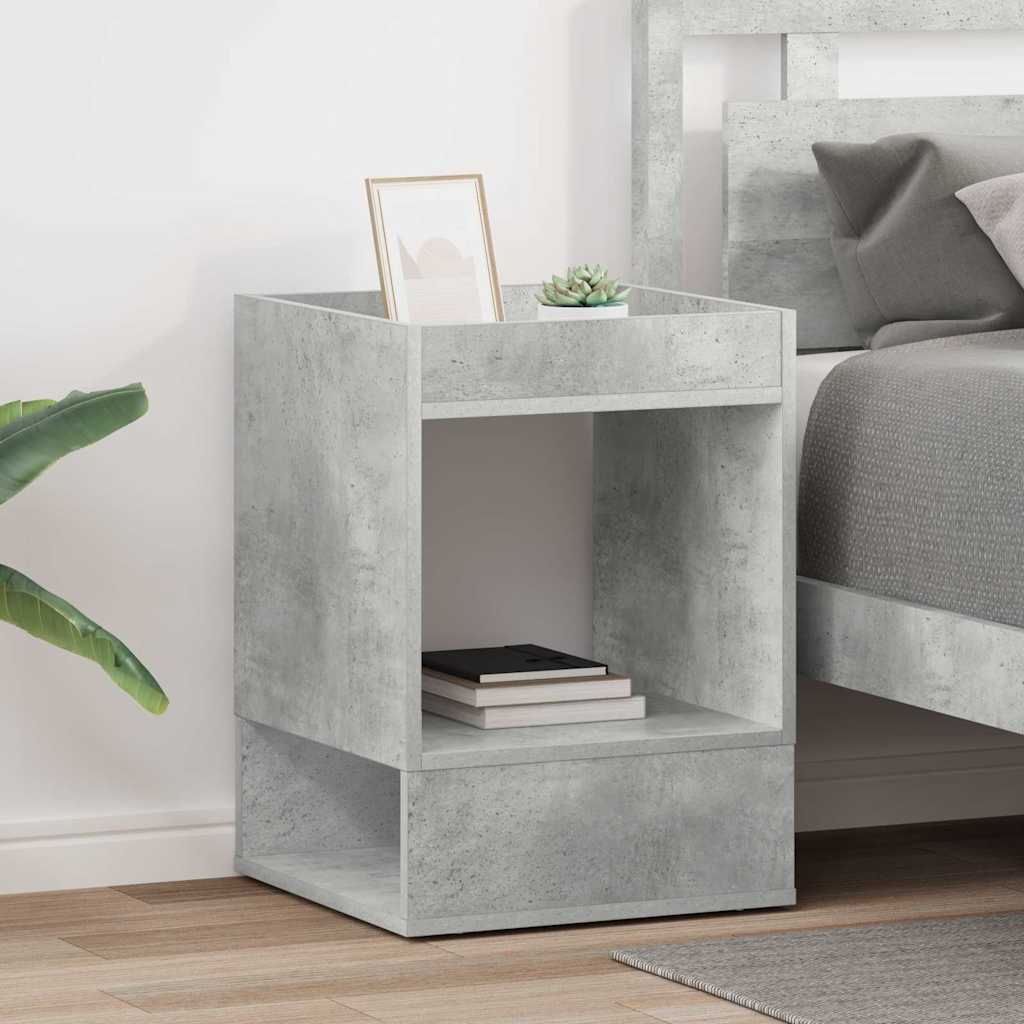 Avlastningsbord 2 pcs Betonggrå 40 x 40 x 56 cm Konstruert tre