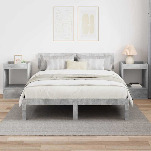Avlastningsbord 2 pcs Betonggrå 40 x 40 x 56 cm Konstruert tre