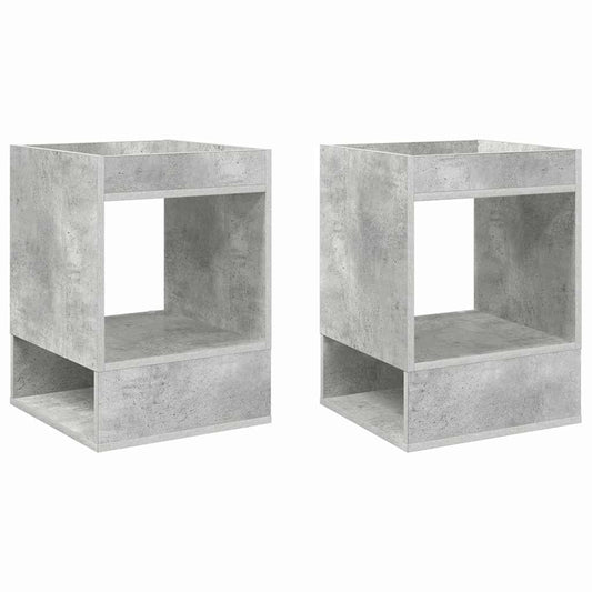 Avlastningsbord 2 pcs Betonggrå 40 x 40 x 56 cm Konstruert tre