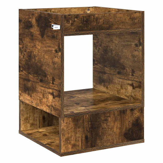 Avlastningsbord 2 pcs Røkt eik 40 x 40 x 56 cm Konstruert tre