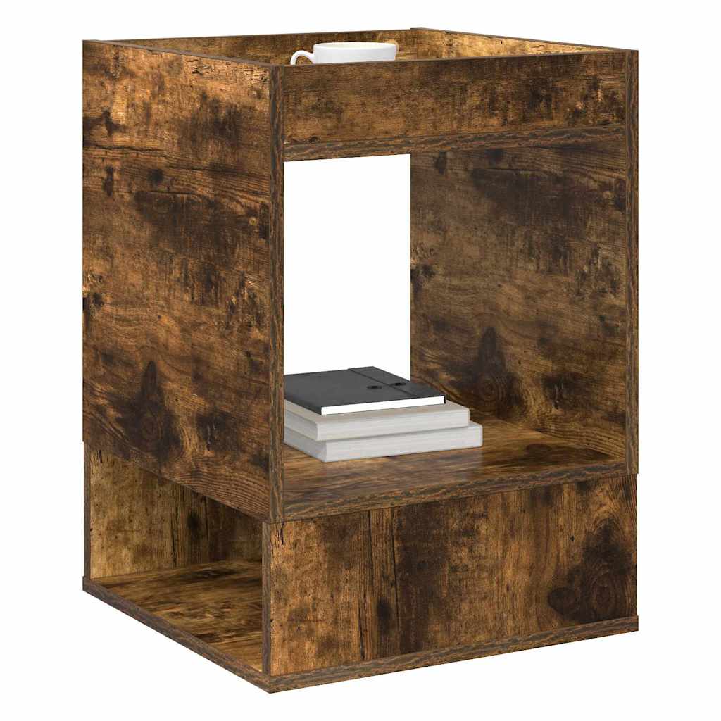 Avlastningsbord 2 pcs Røkt eik 40 x 40 x 56 cm Konstruert tre