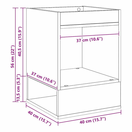 Avlastningsbord Gammelt tre 40 x 40 x 56 cm Konstruert tre