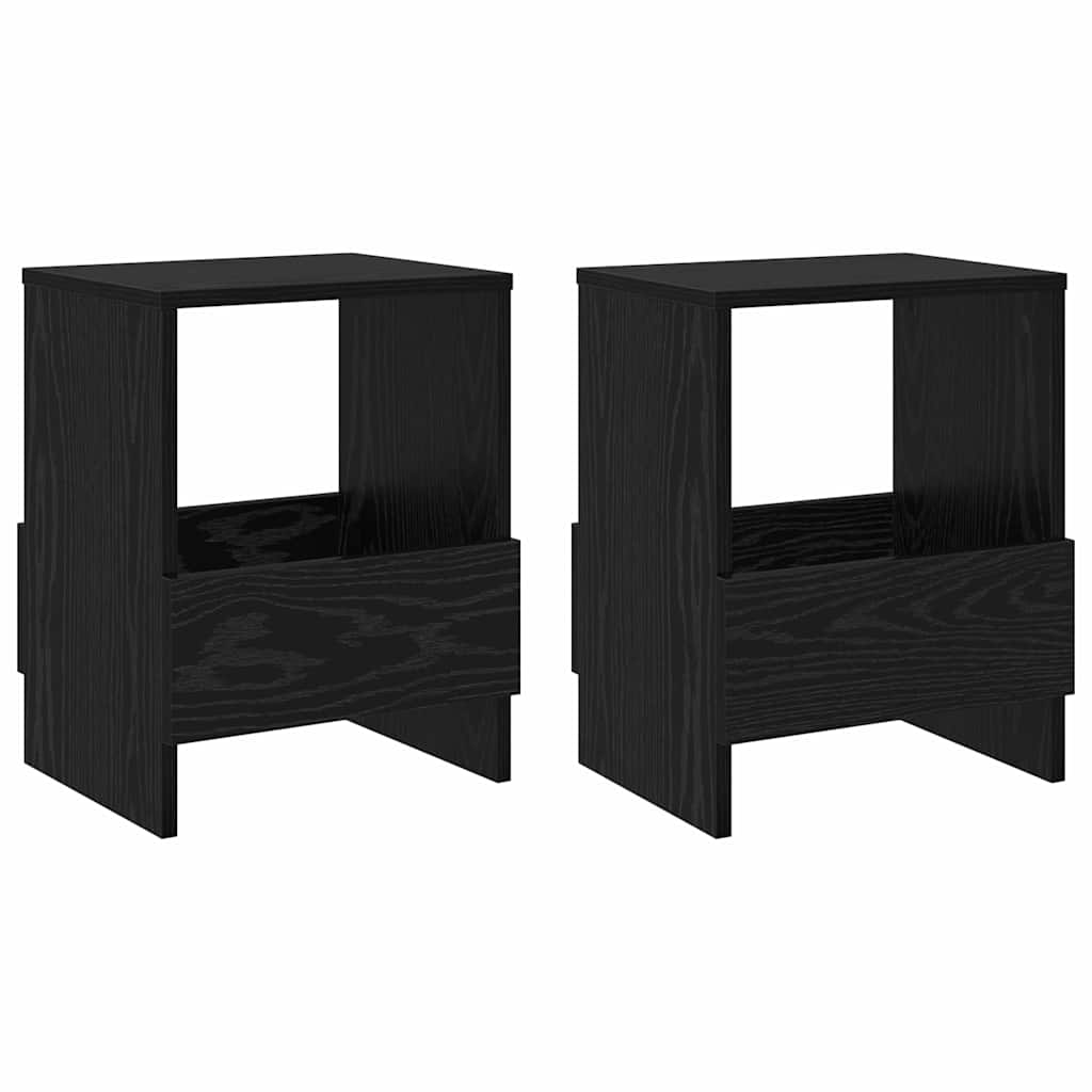 Magasinreol 2 pcs Svart Eik 35 x 30 x 45 cm