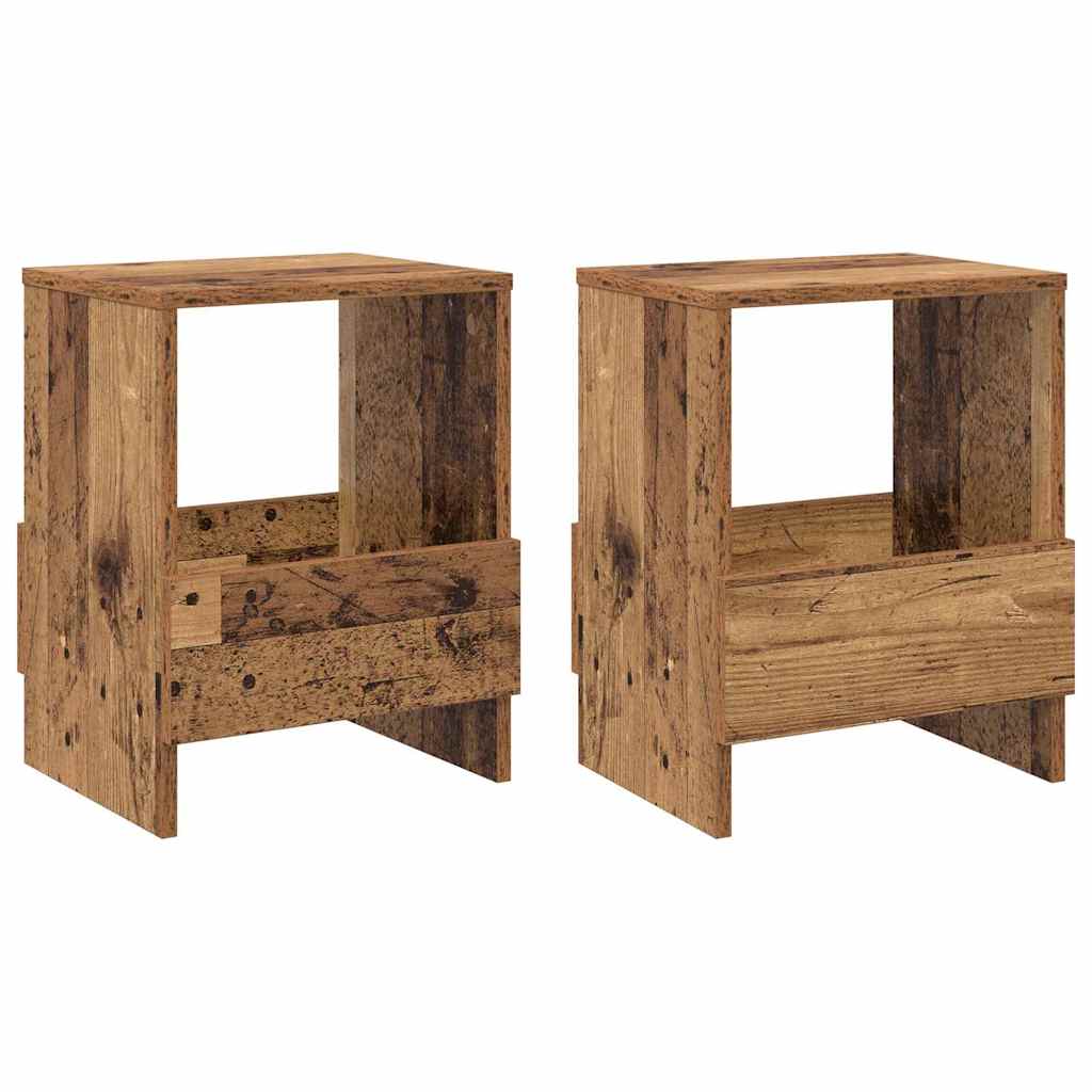 Magasinreol 2 pcs Gammelt tre 35 x 30 x 45 cm