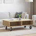Sidebord med hjul Sonoma eik 90 x 50 x 30 cm Konstruert tre