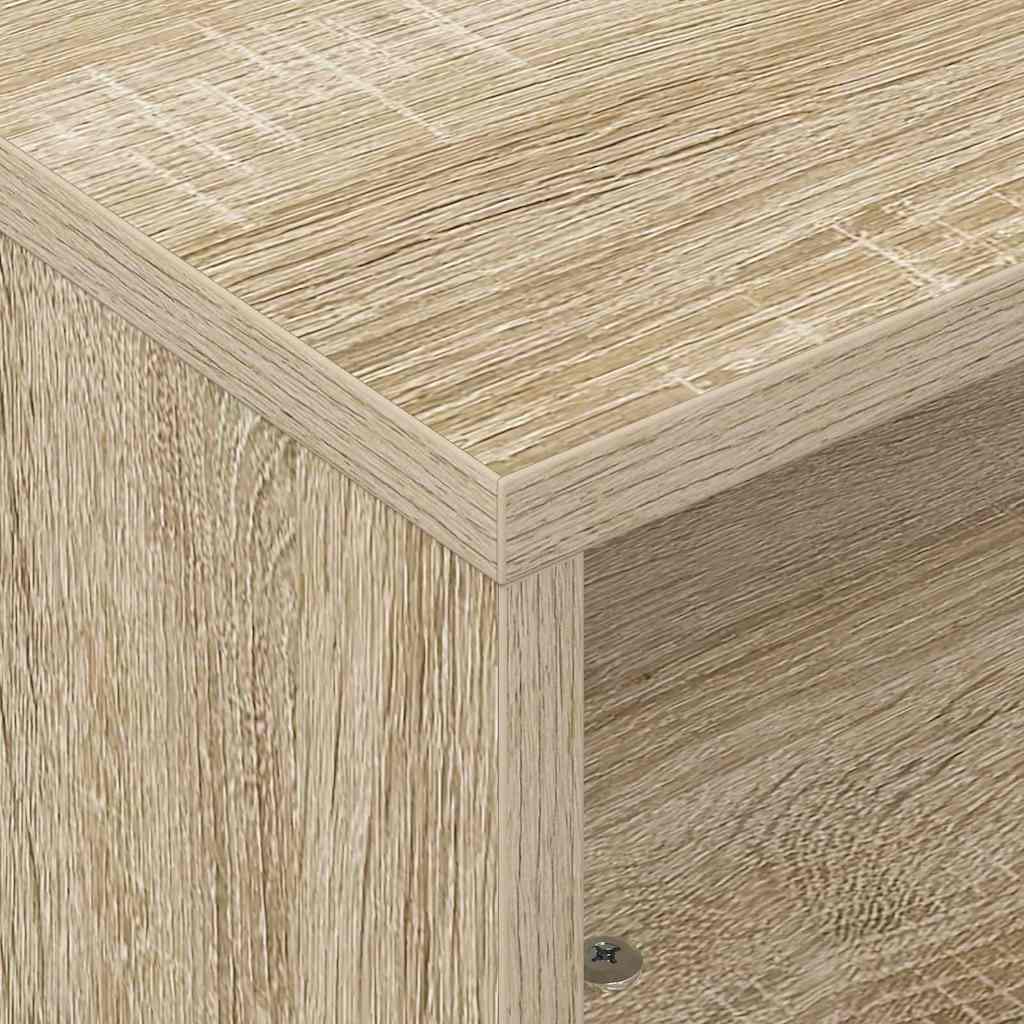 Sidebord med hjul Sonoma eik 50,5 x 50 x 30 cm Konstruert tre
