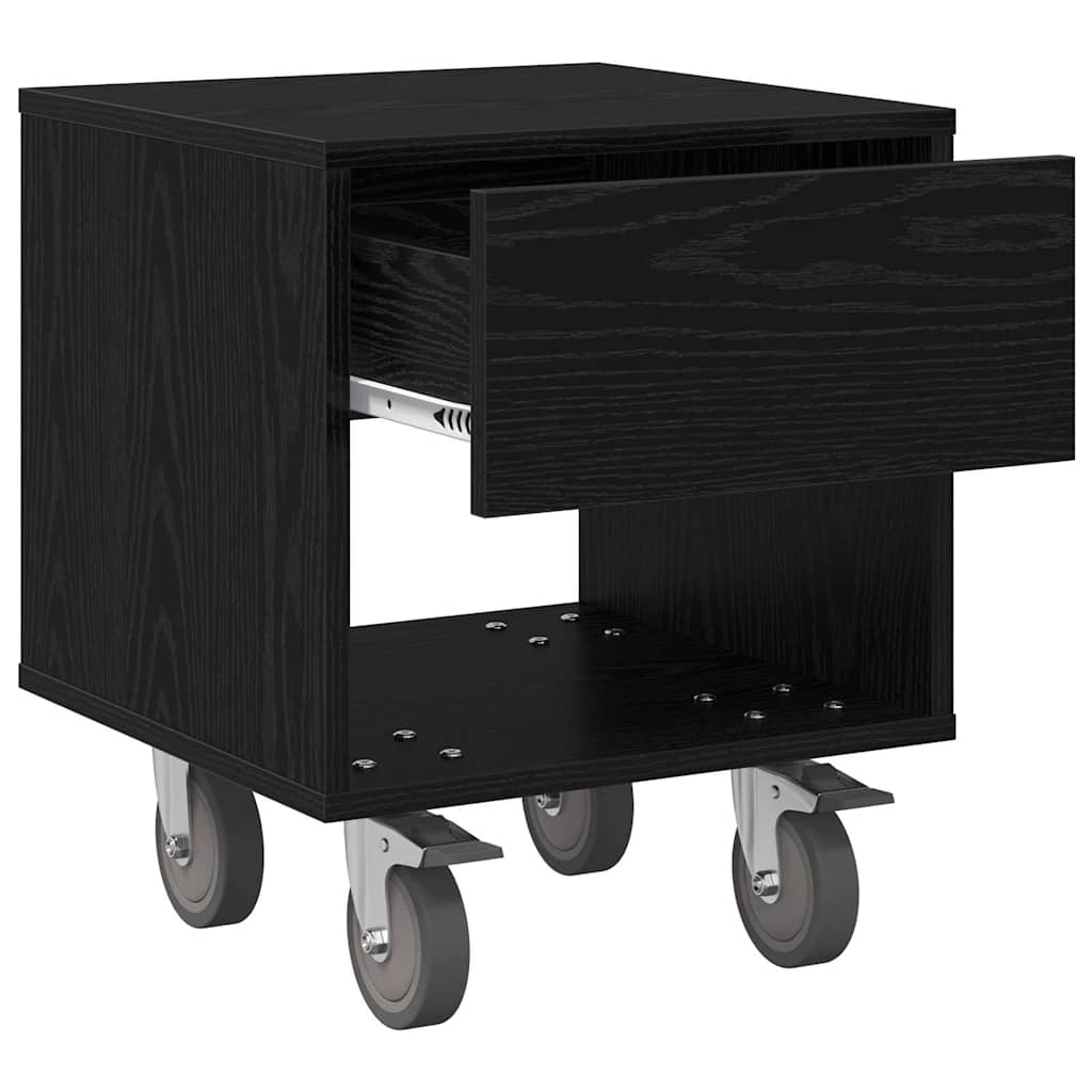 Nattbord Svart Eik 40,5 x 40 x 48 cm Konstruert tre