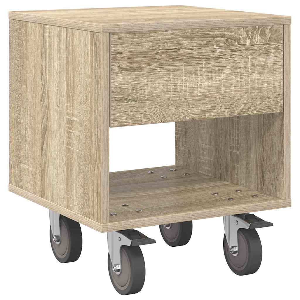 Nattbord 2 pcs Sonoma eik 40,5 x 40 x 48 cm Konstruert tre