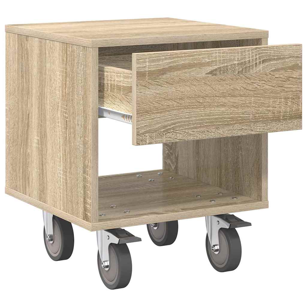 Nattbord 2 pcs Sonoma eik 40,5 x 40 x 48 cm Konstruert tre