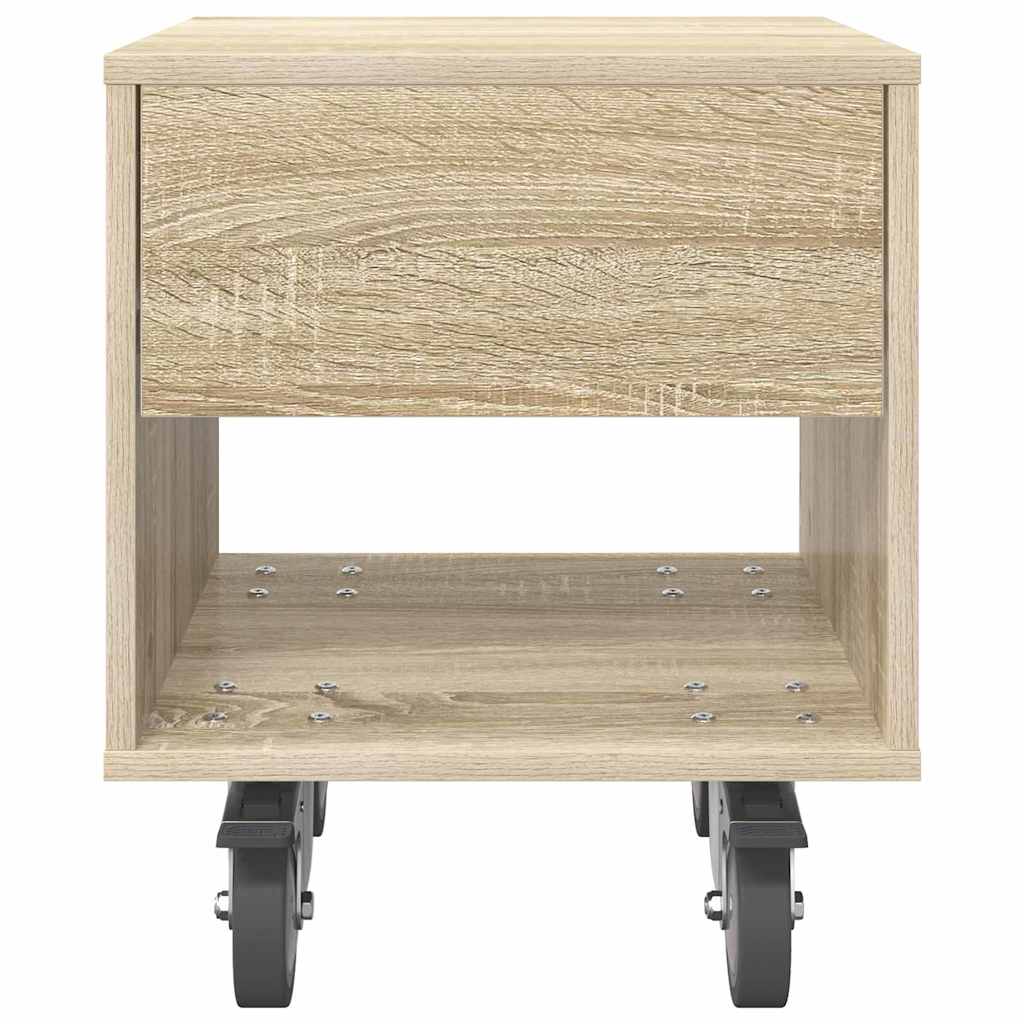 Nattbord 2 pcs Sonoma eik 40,5 x 40 x 48 cm Konstruert tre
