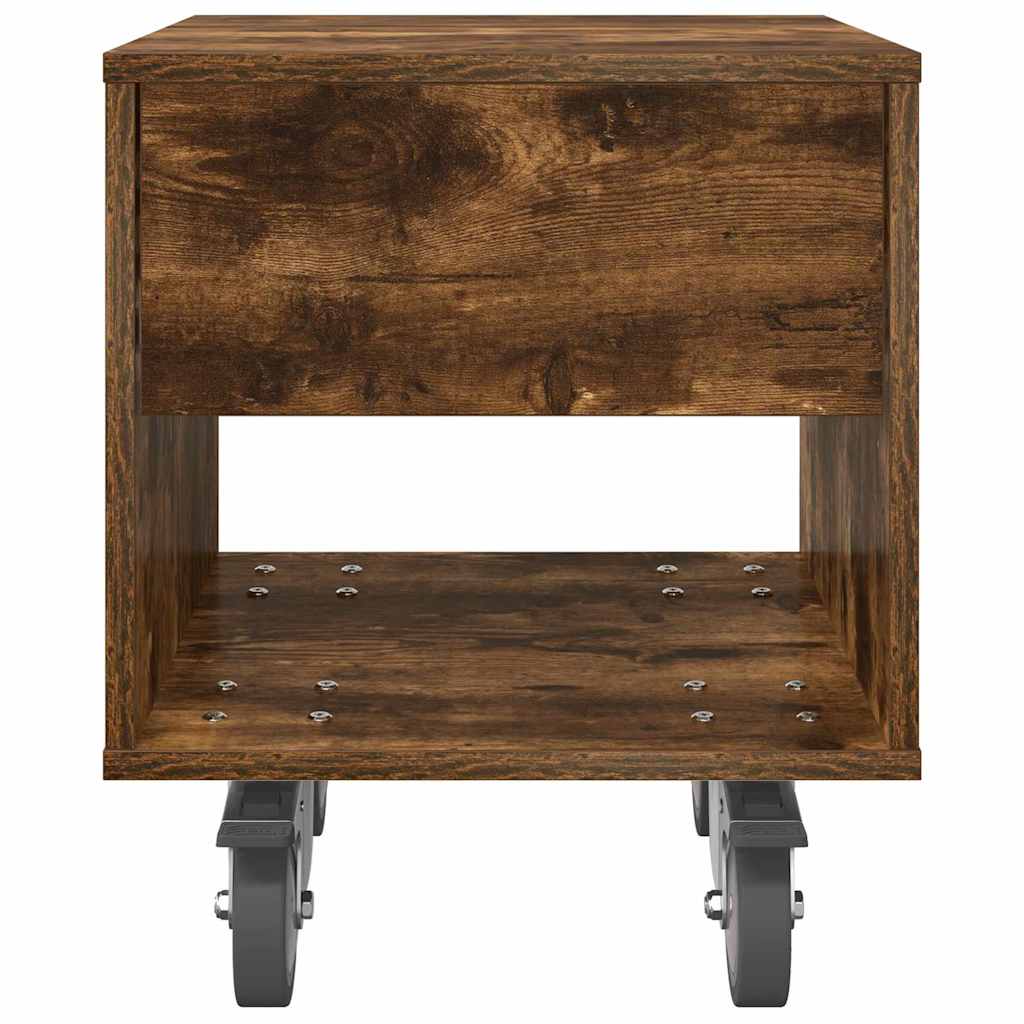 Nattbord Røkt eik 40,5 x 40 x 48 cm Konstruert tre