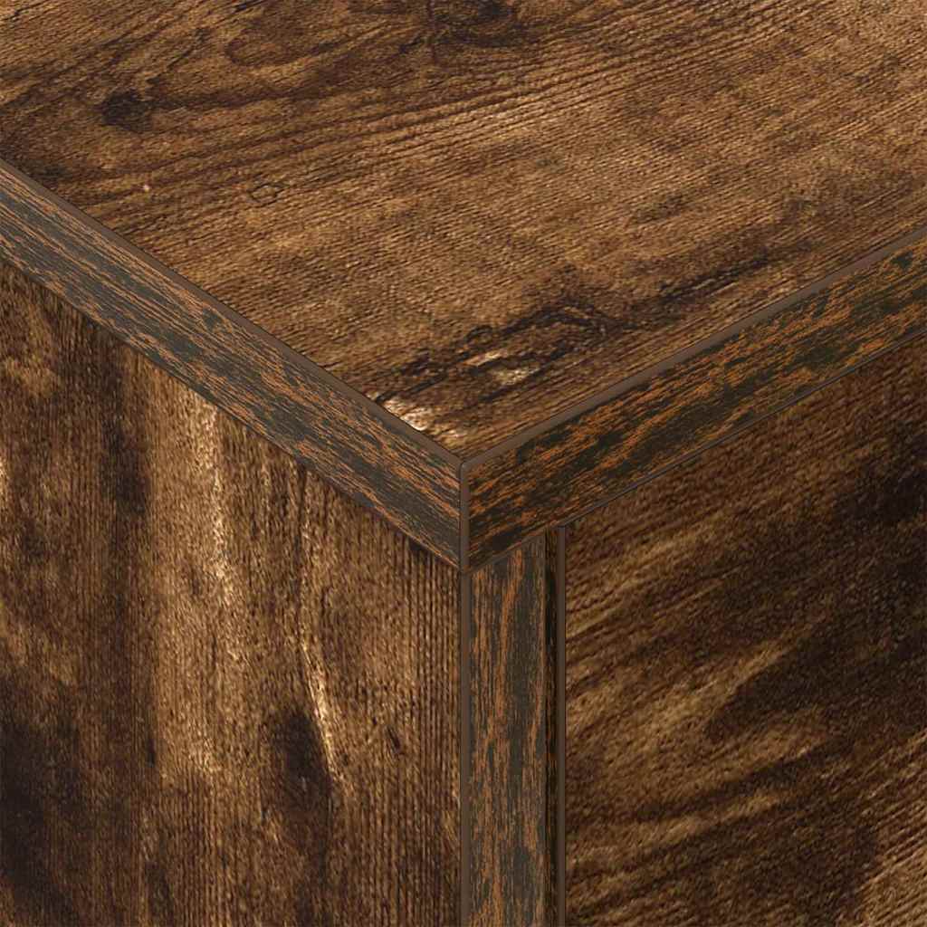 Nattbord 2 pcs Røkt eik 40,5 x 40 x 48 cm Konstruert tre