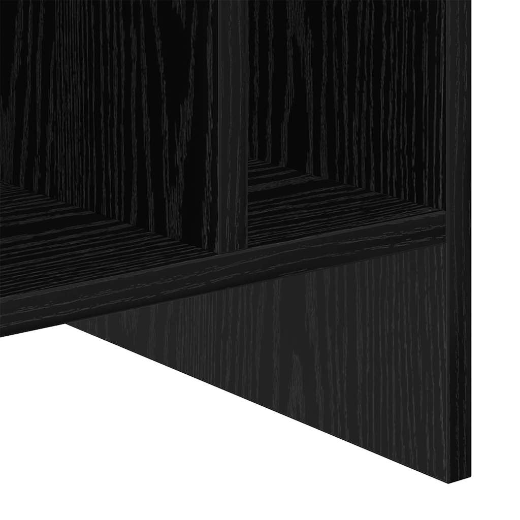 Plateskap med hylle Svart Eik 78,5 x 35 x 45 cm Konstruert tre