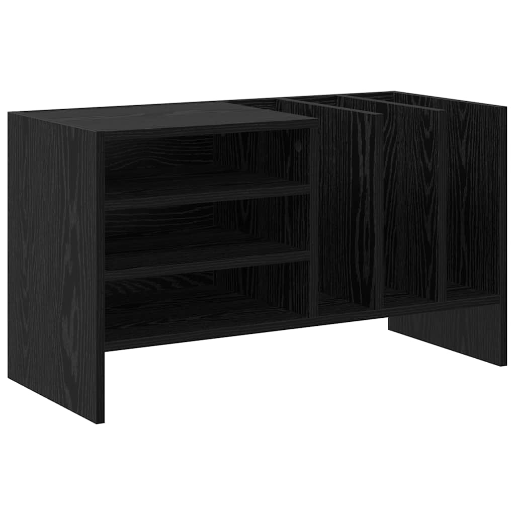 Plateskap med hylle Svart Eik 78,5 x 35 x 45 cm Konstruert tre