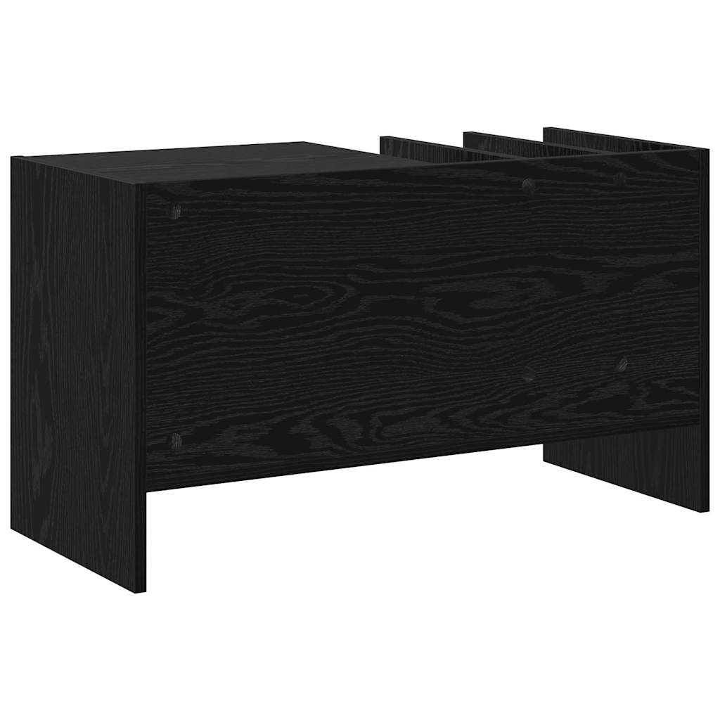 Plateskap med hylle Svart Eik 78,5 x 35 x 45 cm Konstruert tre