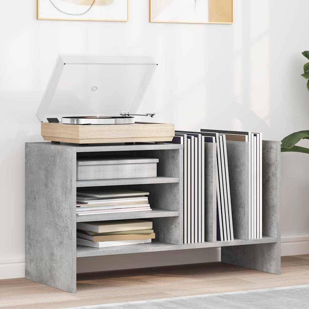 Plateskap med hylle Betonggrå 78,5 x 35 x 45 cm Konstruert tre