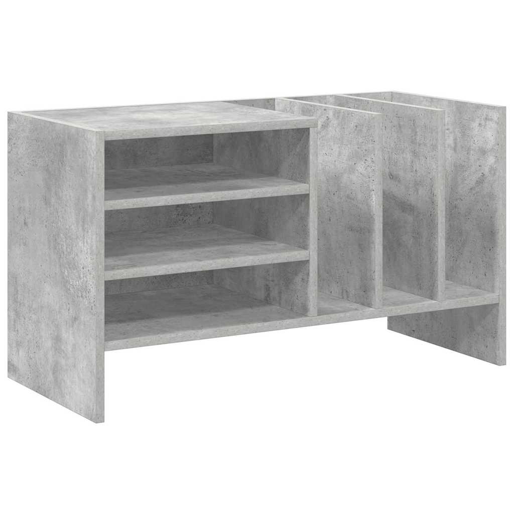 Plateskap med hylle Betonggrå 78,5 x 35 x 45 cm Konstruert tre