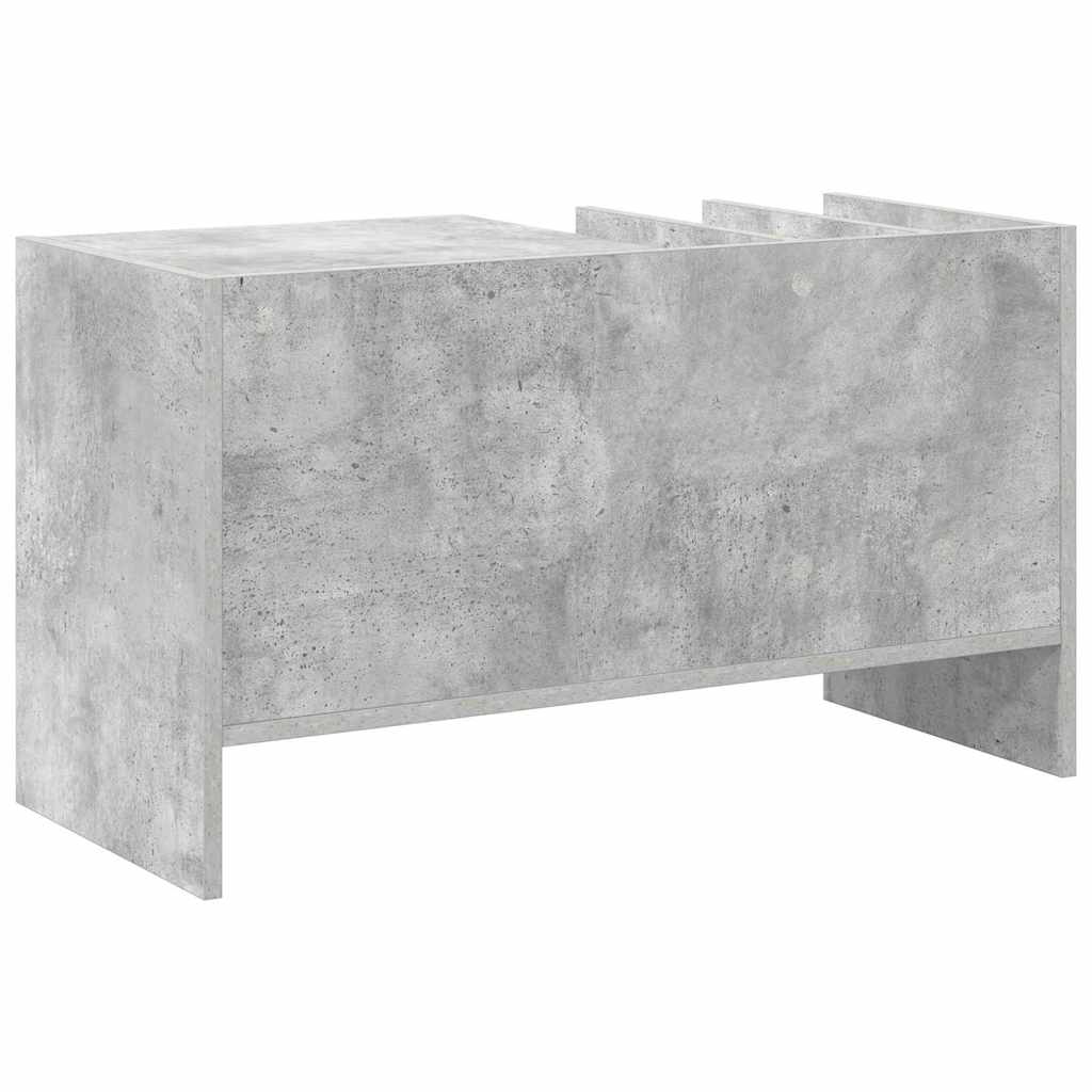 Plateskap med hylle Betonggrå 78,5 x 35 x 45 cm Konstruert tre