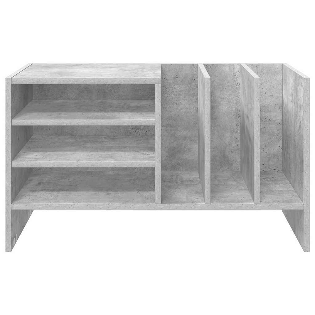 Plateskap med hylle Betonggrå 78,5 x 35 x 45 cm Konstruert tre
