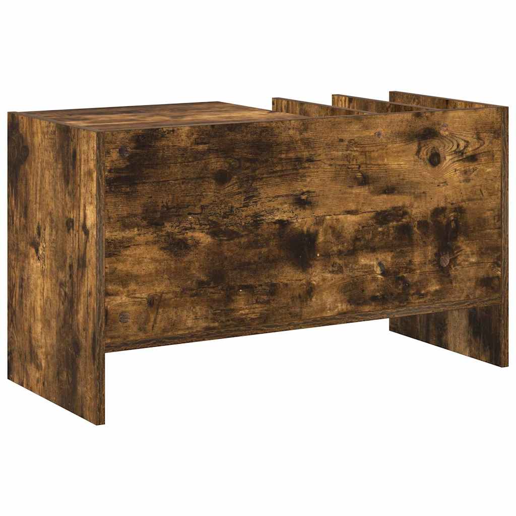Plateskap med hylle Røkt eik 78,5 x 35 x 45 cm Konstruert tre