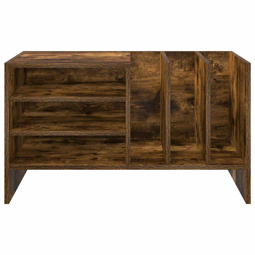 Plateskap med hylle Røkt eik 78,5 x 35 x 45 cm Konstruert tre