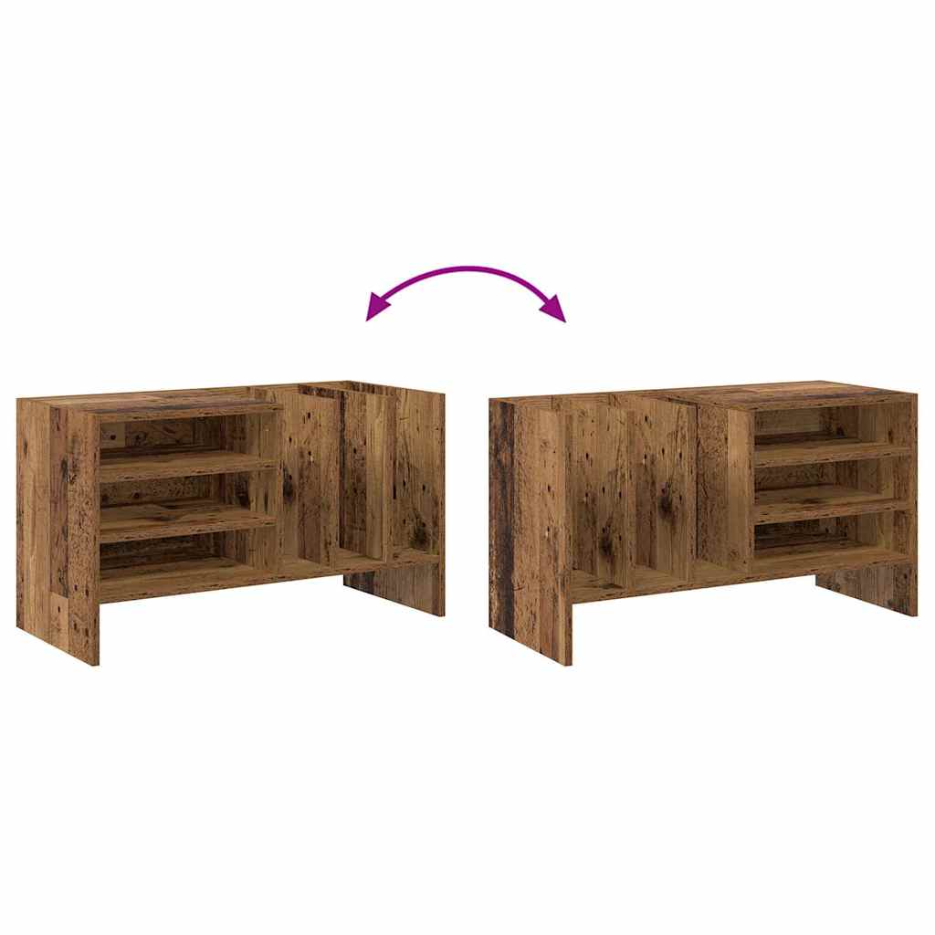 Plateskap Gammelt tre 78,5 x 35 x 45 cm Konstruert tre