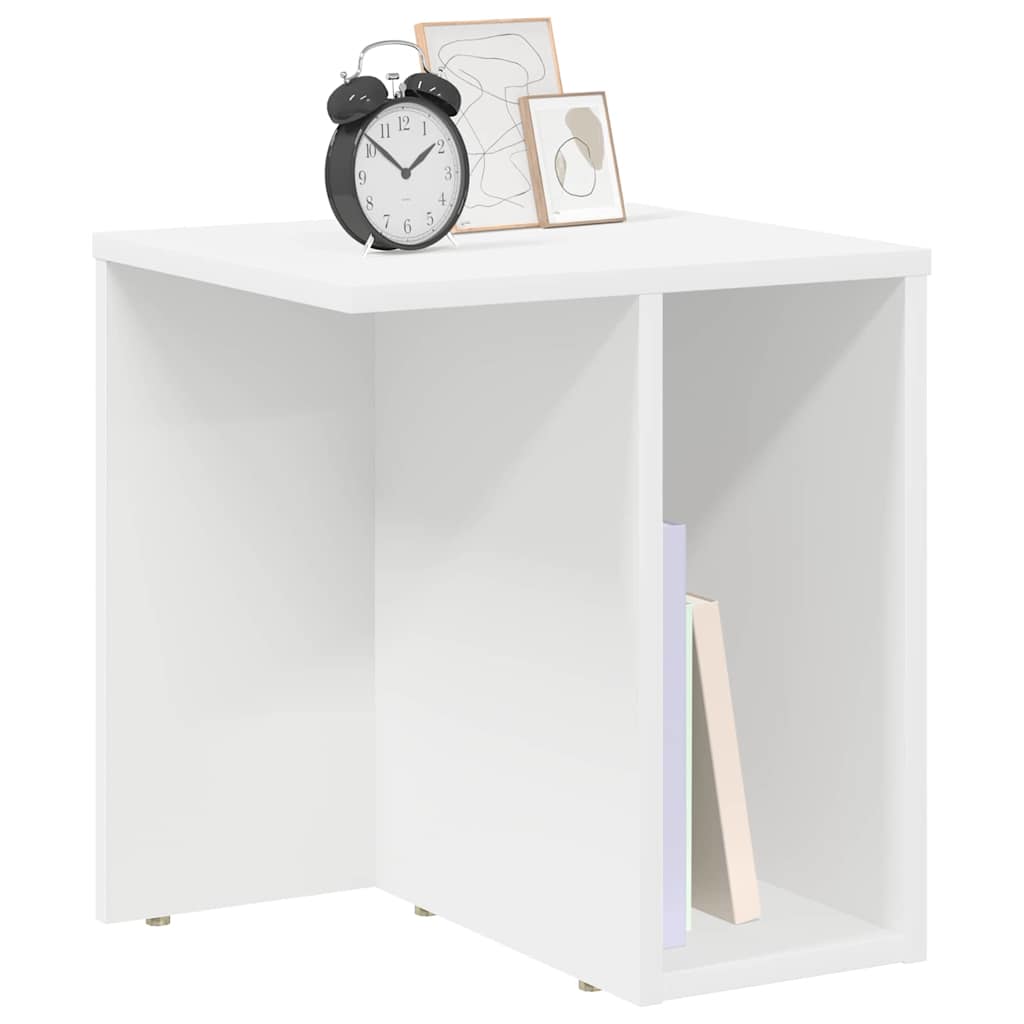 Avlastningsbord 2 pcs Hvit 37 x 32 x 40 cm Konstruert tre