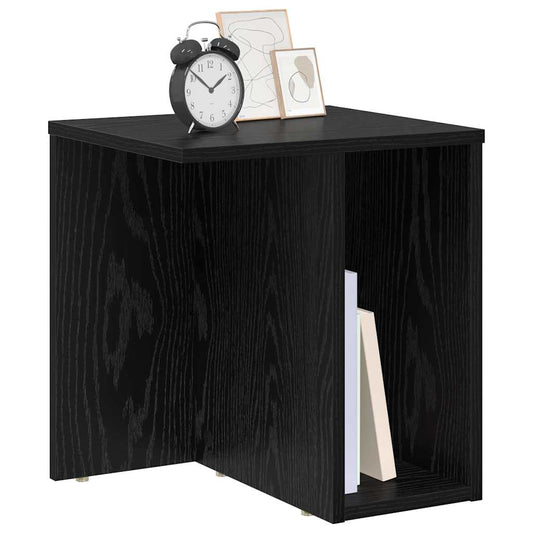 Avlastningsbord 2 pcs Svart Eik 37 x 32 x 40 cm Konstruert tre
