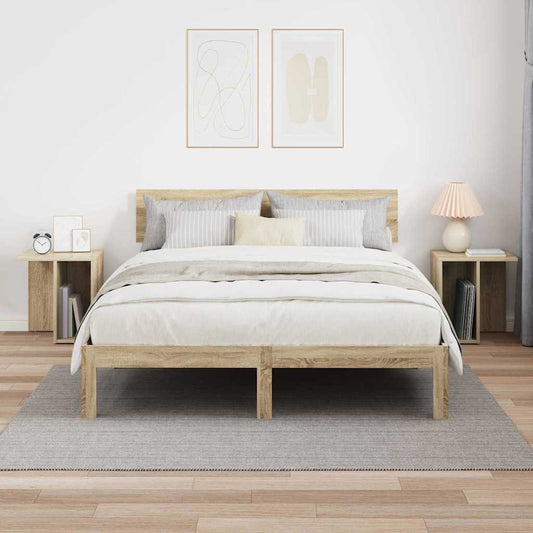 Avlastningsbord 2 pcs Sonoma eik 37 x 32 x 40 cm Konstruert tre