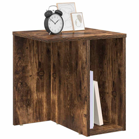 Avlastningsbord 2 pcs Røkt eik 37 x 32 x 40 cm Konstruert tre