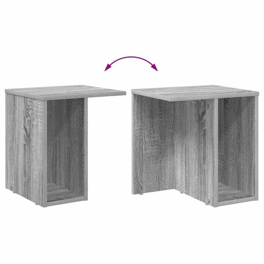 Avlastningsbord 2 pcs Grå Sonoma 37 x 32 x 40 cm Konstruert tre