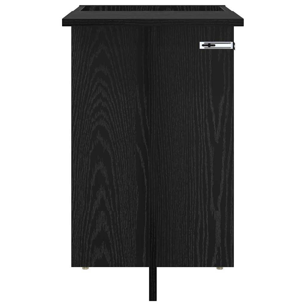 Avlastningsbord Svart Eik 35 x 40 x 55 cm Konstruert tre