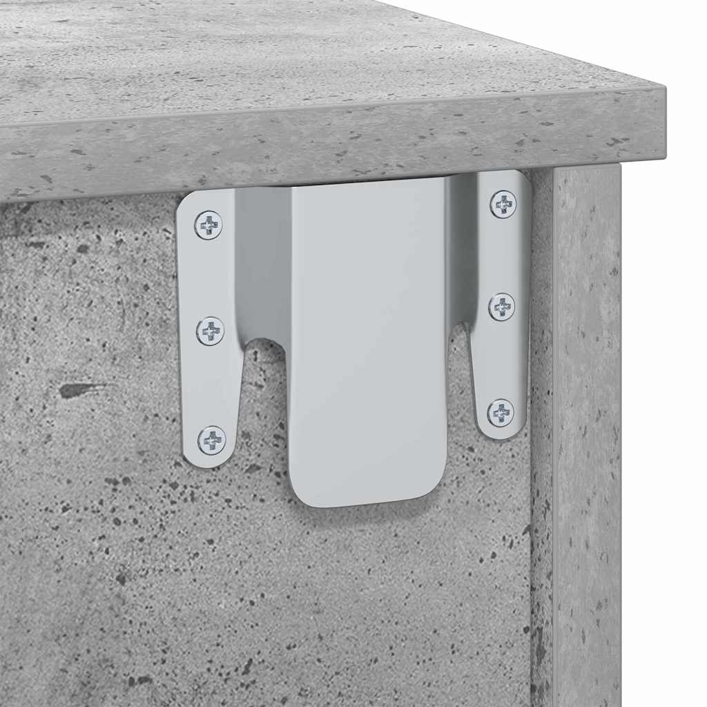 Nattbord Betonggrå 40 x 31 x 15 cm Konstruert tre