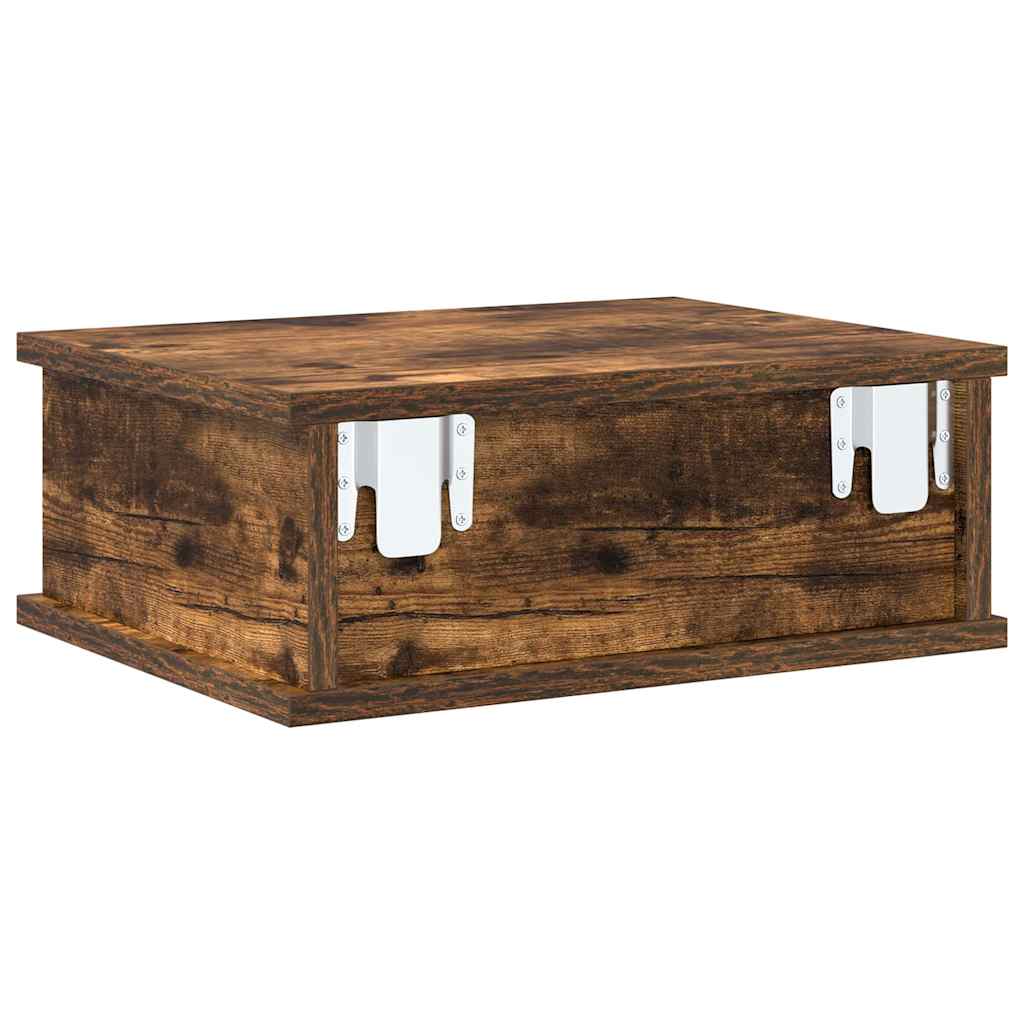 Nattbord Røkt eik 40 x 31 x 15 cm Konstruert tre